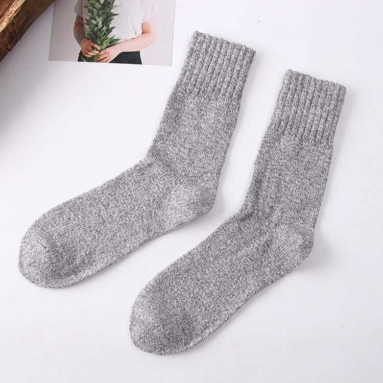 Chaussettes d'hiver respirantes simples et chaudes pour hommes