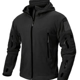 Winter Warmth Master - Sweat à capuche tactique en polaire de qualité supérieure pour homme avec 7 poches zippées 
