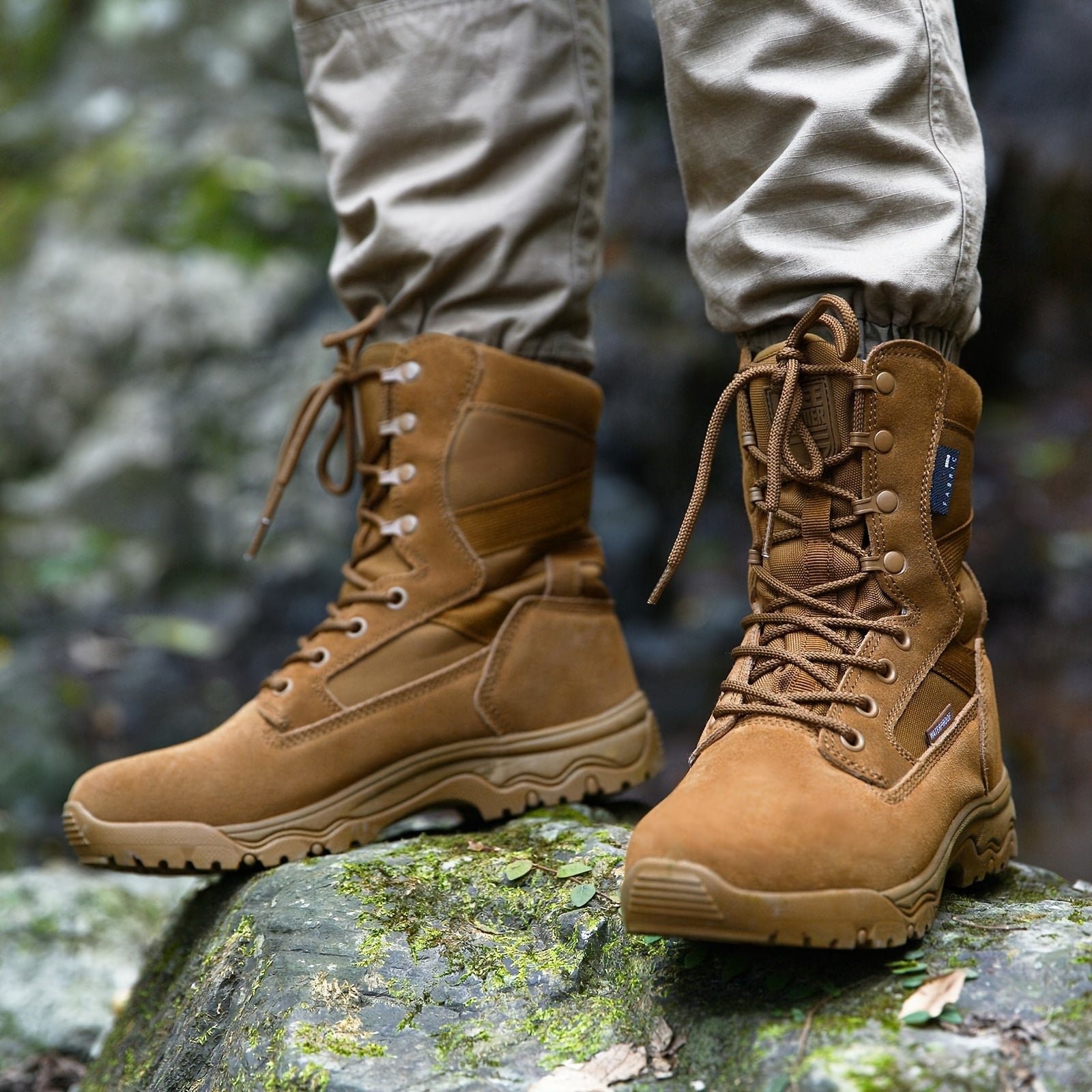 8-Zoll-High-Top-Trekkingstiefel - Robuster, rutschfester und wasserabweisender Outdoor-Stiefel 
