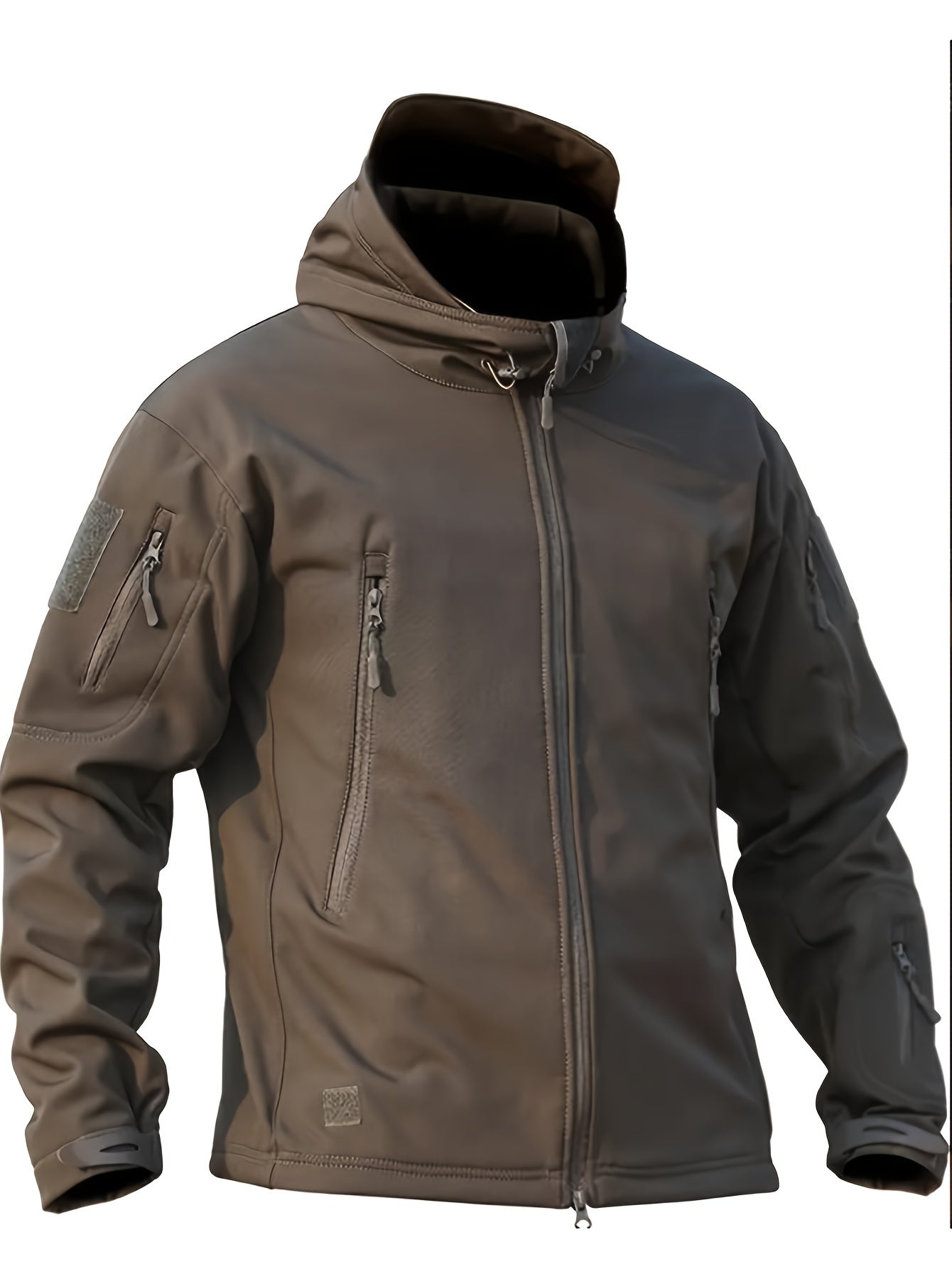 Ultimate Softshell Tactical Jacket für Herren – Wasserdichter, winddichter Mantel mit Fleecefutter und Kapuze 